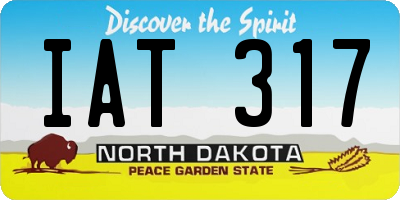ND license plate IAT317