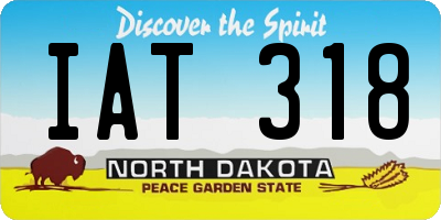 ND license plate IAT318