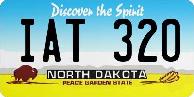 ND license plate IAT320