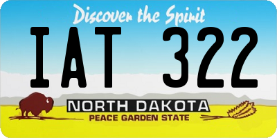 ND license plate IAT322