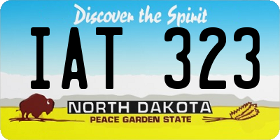 ND license plate IAT323