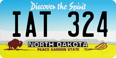 ND license plate IAT324