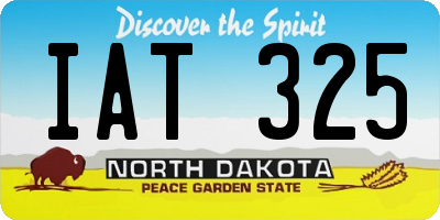 ND license plate IAT325