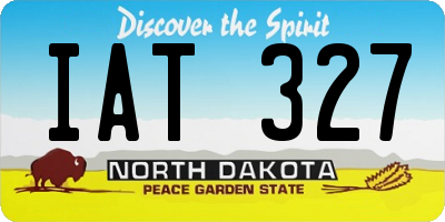 ND license plate IAT327