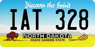 ND license plate IAT328