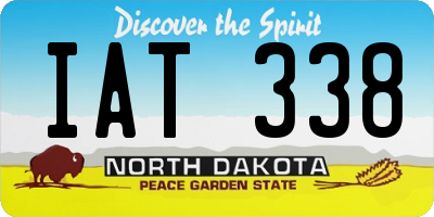 ND license plate IAT338