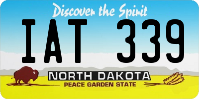 ND license plate IAT339