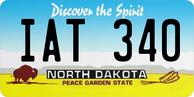 ND license plate IAT340