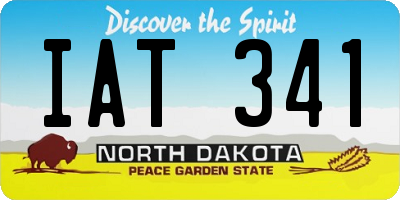 ND license plate IAT341