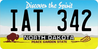 ND license plate IAT342