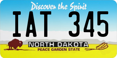 ND license plate IAT345