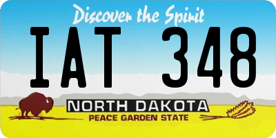 ND license plate IAT348
