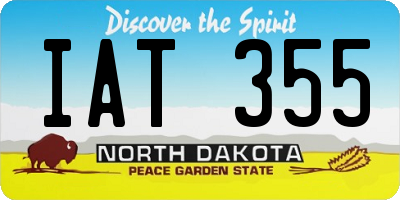 ND license plate IAT355