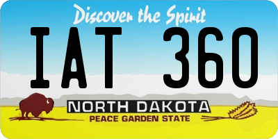 ND license plate IAT360