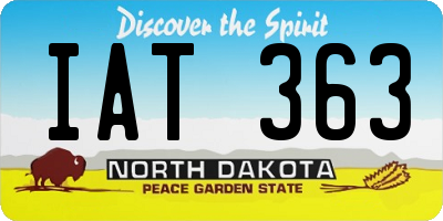 ND license plate IAT363