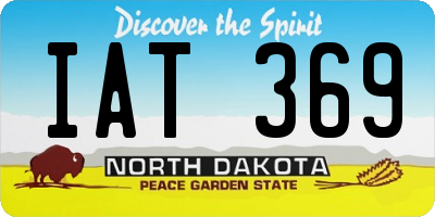 ND license plate IAT369