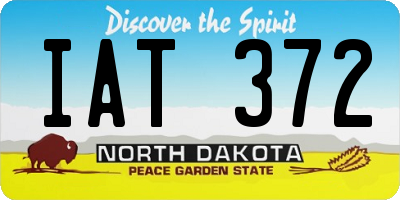 ND license plate IAT372