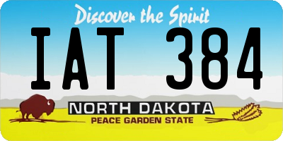 ND license plate IAT384