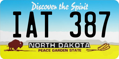 ND license plate IAT387