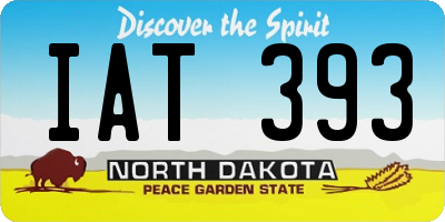 ND license plate IAT393