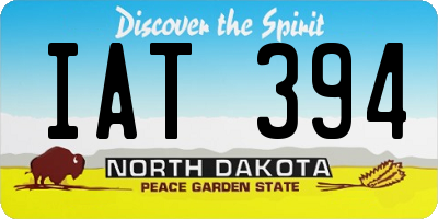 ND license plate IAT394