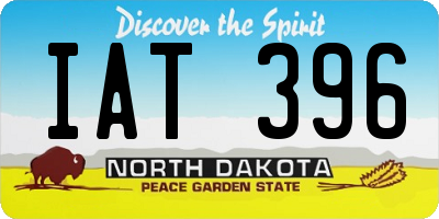 ND license plate IAT396