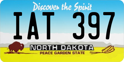 ND license plate IAT397
