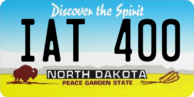 ND license plate IAT400