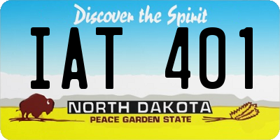 ND license plate IAT401