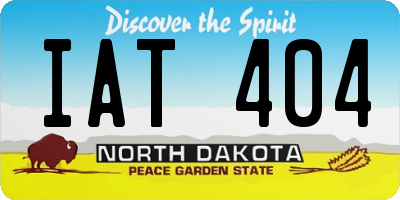 ND license plate IAT404