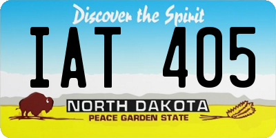 ND license plate IAT405
