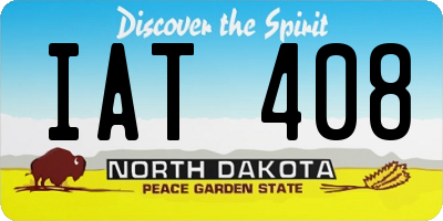 ND license plate IAT408