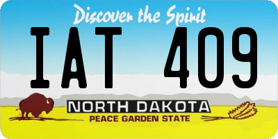ND license plate IAT409