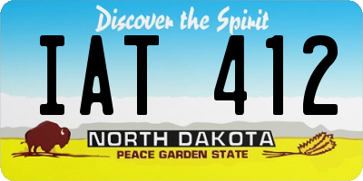 ND license plate IAT412
