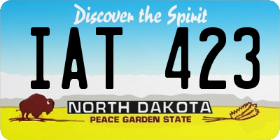 ND license plate IAT423