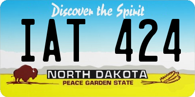 ND license plate IAT424