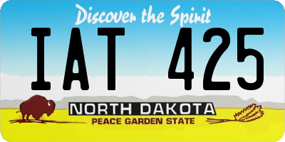 ND license plate IAT425