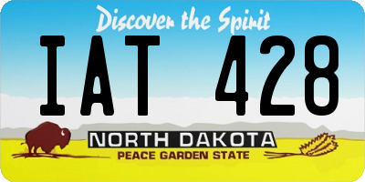 ND license plate IAT428