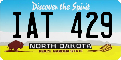 ND license plate IAT429