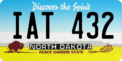 ND license plate IAT432