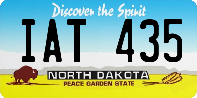 ND license plate IAT435