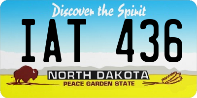 ND license plate IAT436