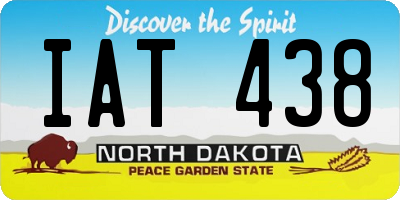 ND license plate IAT438