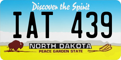 ND license plate IAT439