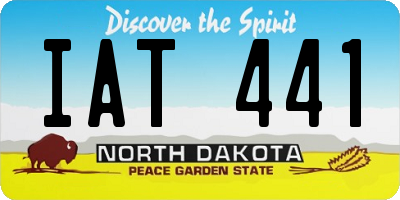 ND license plate IAT441
