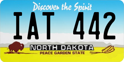 ND license plate IAT442