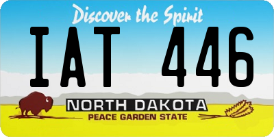 ND license plate IAT446