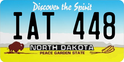 ND license plate IAT448
