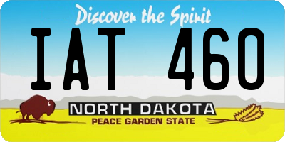 ND license plate IAT460