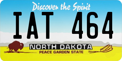 ND license plate IAT464